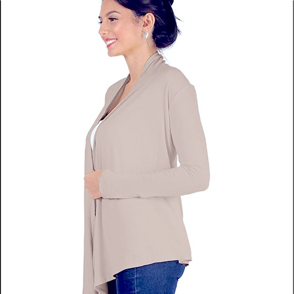 Cool, Comfy & Casual Lightweight Waterfall Draped Open Front Sweater L/XLG - Picture 3 of 16